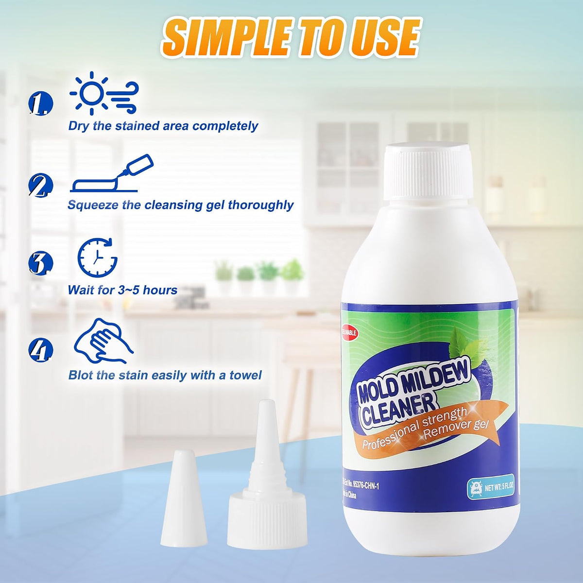 Home Stain Cleaner Gel,Black Stain Remover for Household, 8 Fl Oz