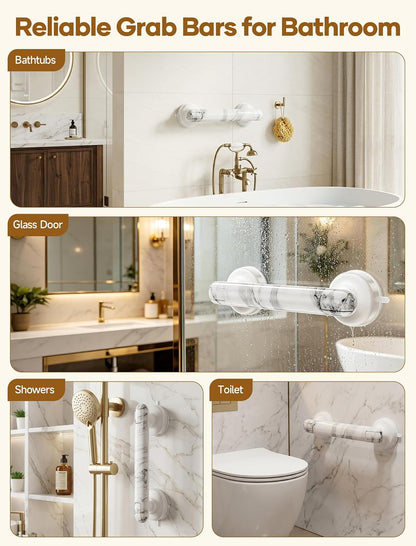 Grab Bars for Bathtubs and Showers Handles for the Elderly and People in Need,2026 New Powerful Suction Cup,No Drilling Required(Yellow-1 Pack)