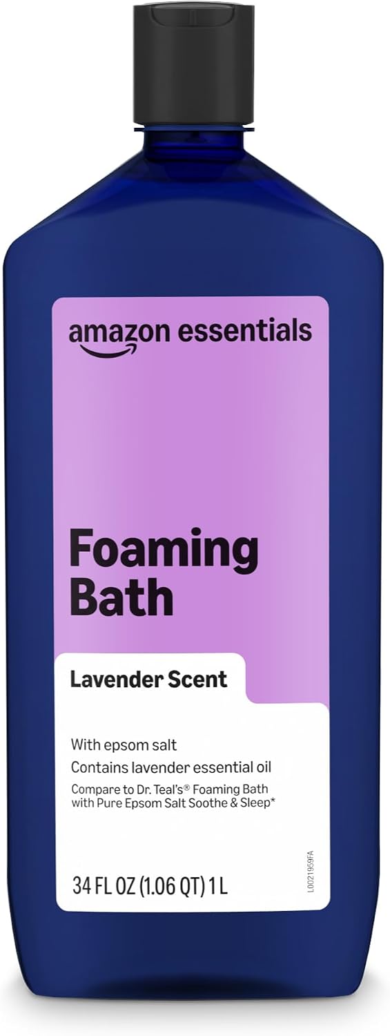 Lavender Scented Foaming Bath with Essential Oil, 34 Fluid Ounce (Previously Amazon Basics)