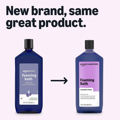 Lavender Scented Foaming Bath with Essential Oil, 34 Fluid Ounce (Previously Amazon Basics)