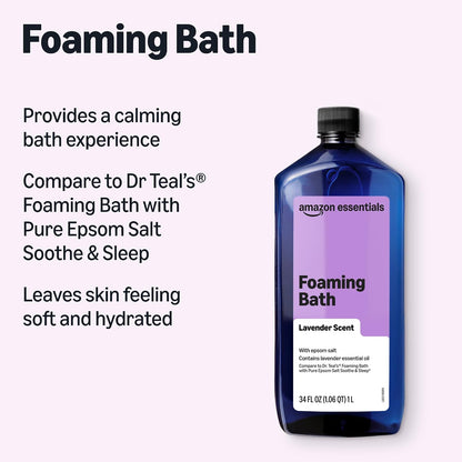 Lavender Scented Foaming Bath with Essential Oil, 34 Fluid Ounce (Previously Amazon Basics)