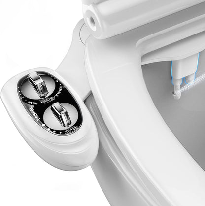 Bidet Attachment for Toilet, Non-Electric Self-Cleaning Bidet Seat Attachment, Fresh Cold Bidet Attachment for Feminine/Posterior Wash, with Adjustable Pressure Control (Blue/White)
