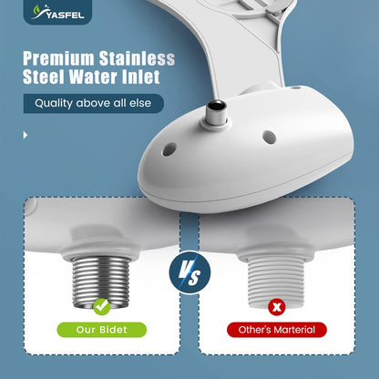 Bidet Attachment for Toilet, Non-Electric Self-Cleaning Bidet Seat Attachment, Fresh Cold Bidet Attachment for Feminine/Posterior Wash, with Adjustable Pressure Control (Blue/White)