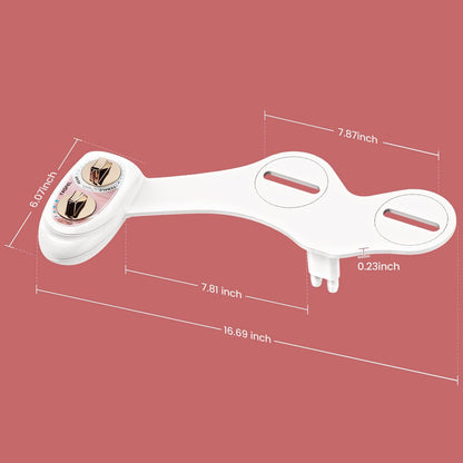 Bidet Attachment for Toilet, Non-Electric Self-Cleaning Bidet Seat Attachment, Fresh Cold Bidet Attachment for Feminine/Posterior Wash, with Adjustable Pressure Control (Blue/White)