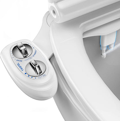 Bidet Attachment for Toilet, Non-Electric Self-Cleaning Bidet Seat Attachment, Fresh Cold Bidet Attachment for Feminine/Posterior Wash, with Adjustable Pressure Control (Blue/White)