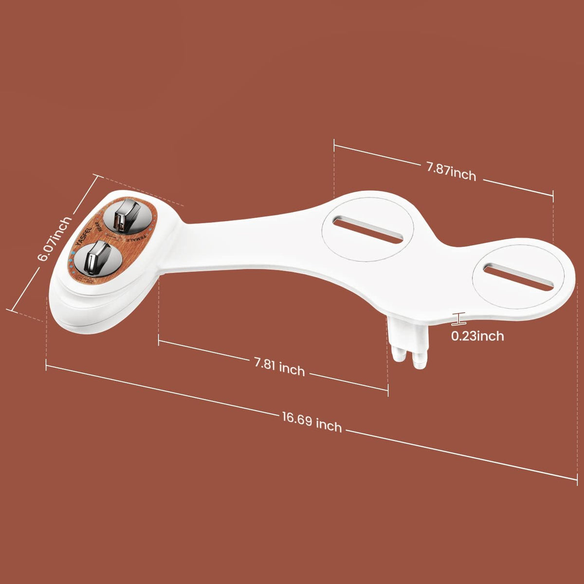 Bidet Attachment for Toilet, Non-Electric Self-Cleaning Bidet Seat Attachment, Fresh Cold Bidet Attachment for Feminine/Posterior Wash, with Adjustable Pressure Control (Blue/White)