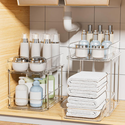 Bathroom Under Sink Organizers and Storage, Clear