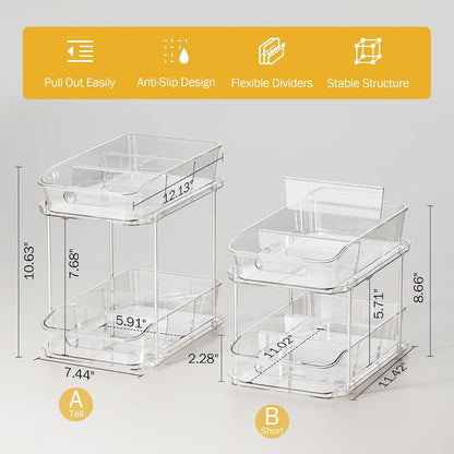 Bathroom Under Sink Organizers and Storage, Clear