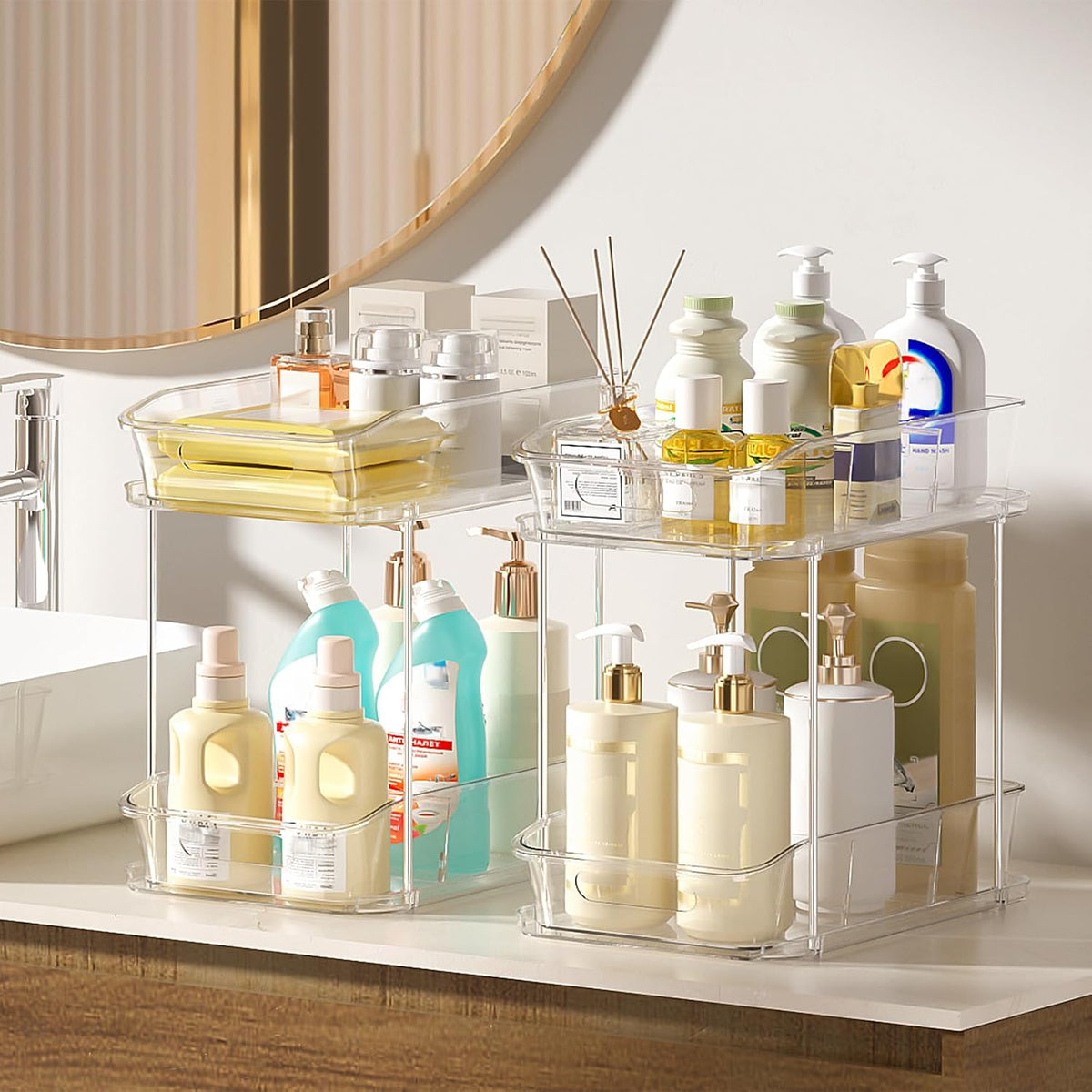 Bathroom Under Sink Organizers and Storage, Clear