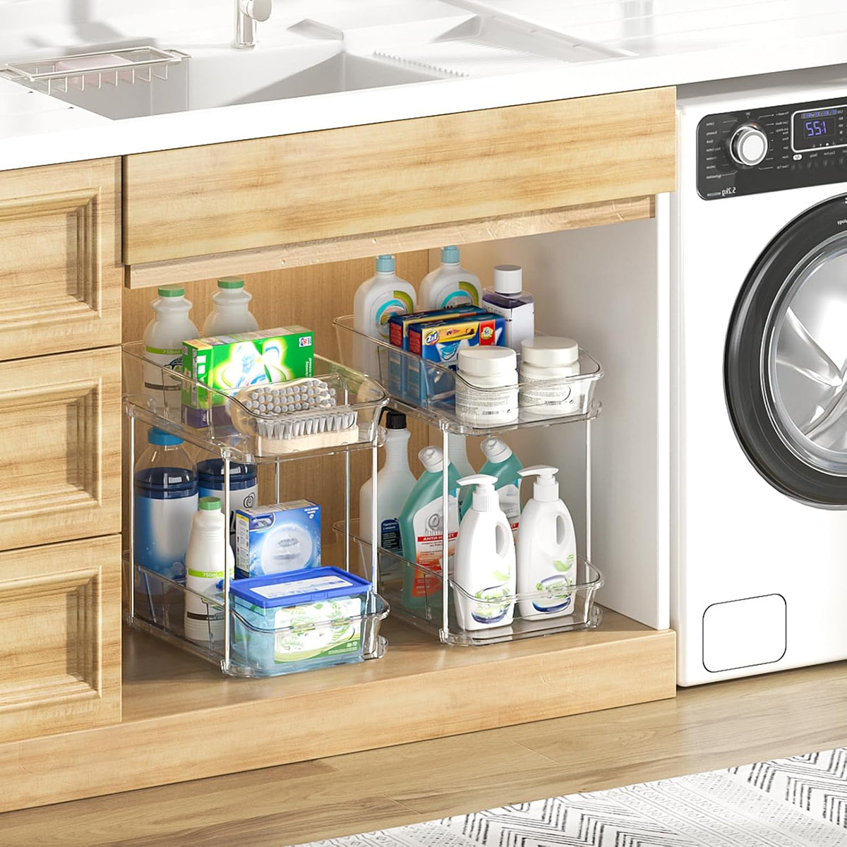 Bathroom Under Sink Organizers and Storage, Clear