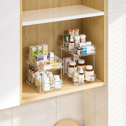 Bathroom Under Sink Organizers and Storage, Clear