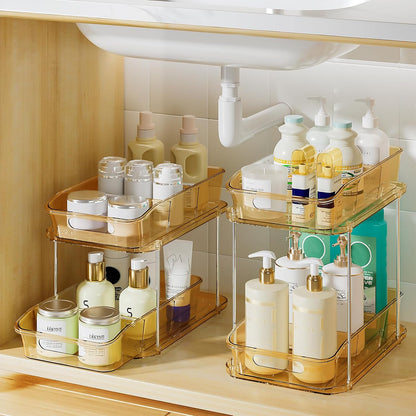 Bathroom Under Sink Organizers and Storage, Clear