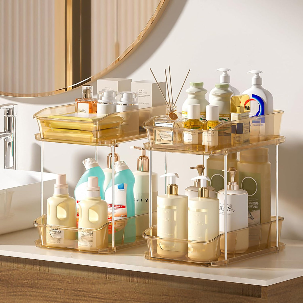 Bathroom Under Sink Organizers and Storage, Clear