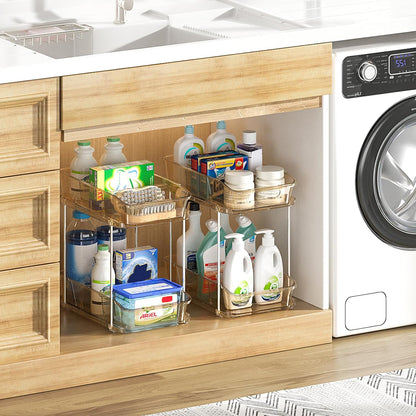 Bathroom Under Sink Organizers and Storage, Clear
