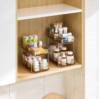 Bathroom Under Sink Organizers and Storage, Clear