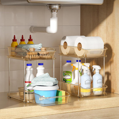 Bathroom Under Sink Organizers and Storage, Clear