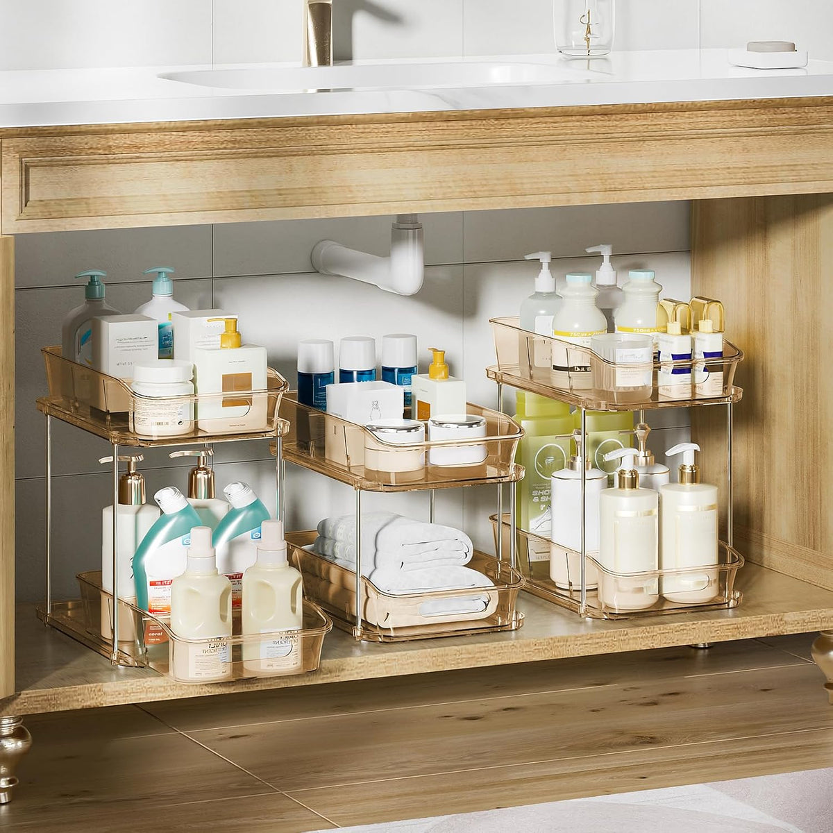 Bathroom Under Sink Organizers and Storage, Clear