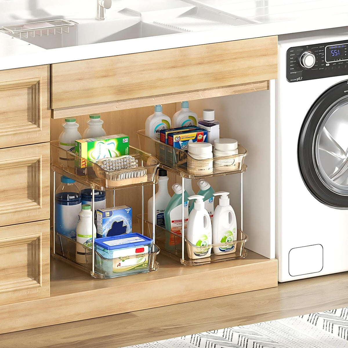 Bathroom Under Sink Organizers and Storage, Clear