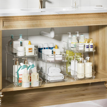 Bathroom Under Sink Organizers and Storage, Clear