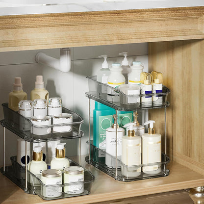Bathroom Under Sink Organizers and Storage, Clear