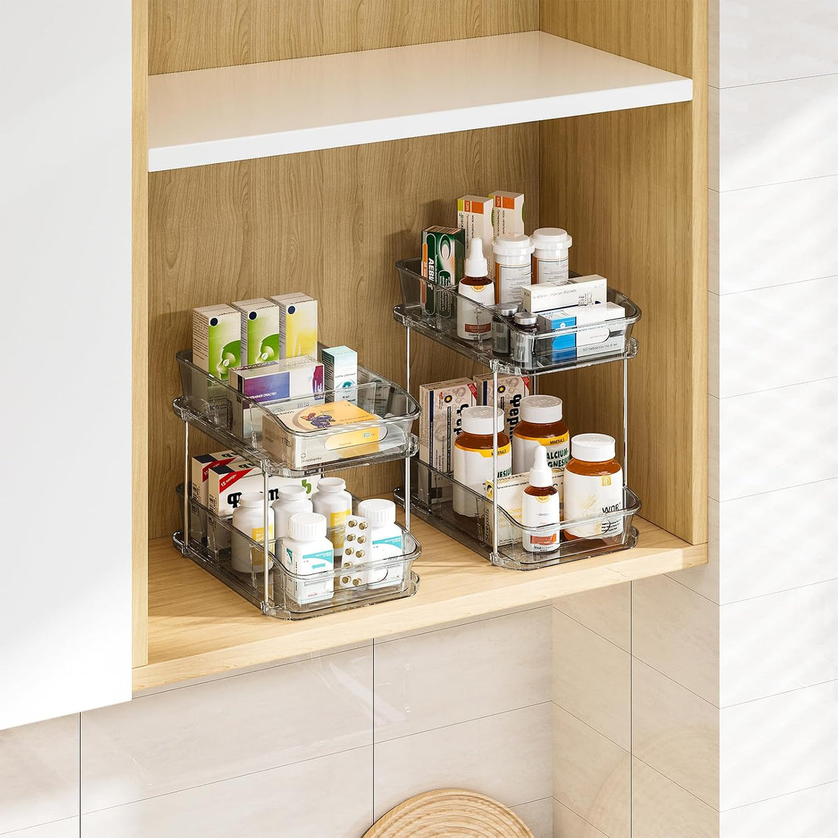 Bathroom Under Sink Organizers and Storage, Clear
