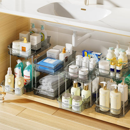 Bathroom Under Sink Organizers and Storage, Clear