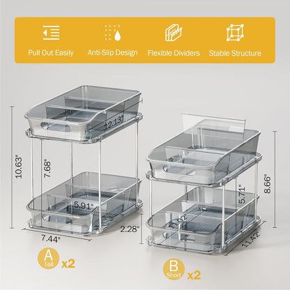 Bathroom Under Sink Organizers and Storage, Clear