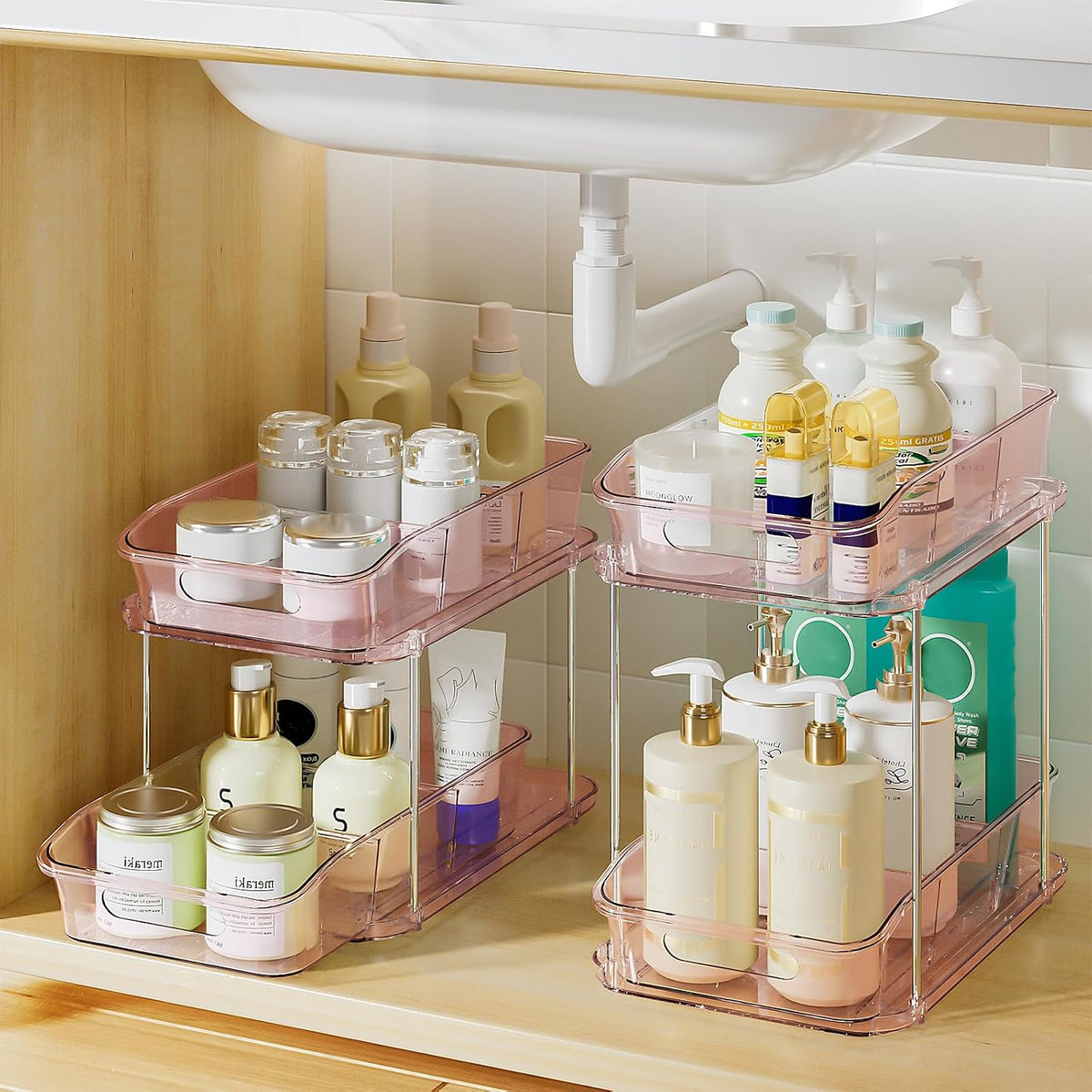 Bathroom Under Sink Organizers and Storage, Clear