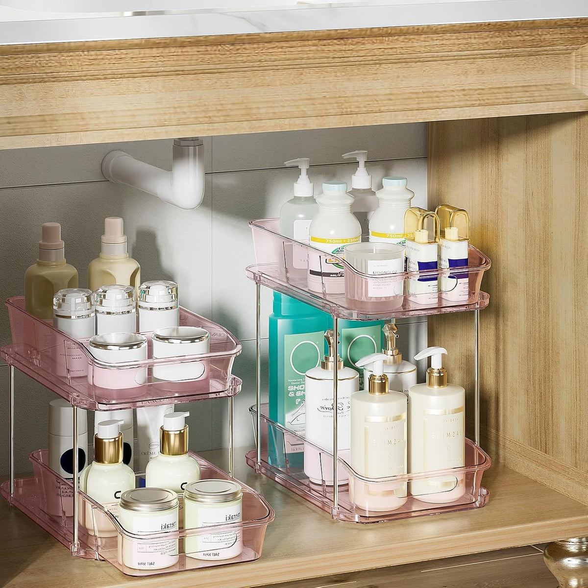 Bathroom Under Sink Organizers and Storage, Clear