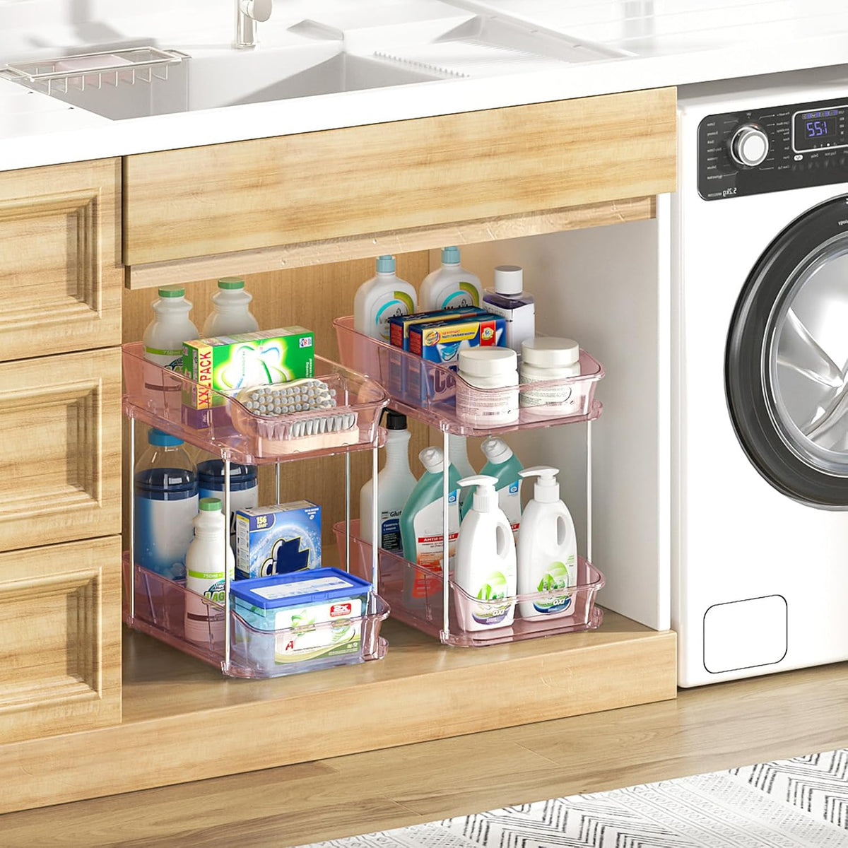 Bathroom Under Sink Organizers and Storage, Clear