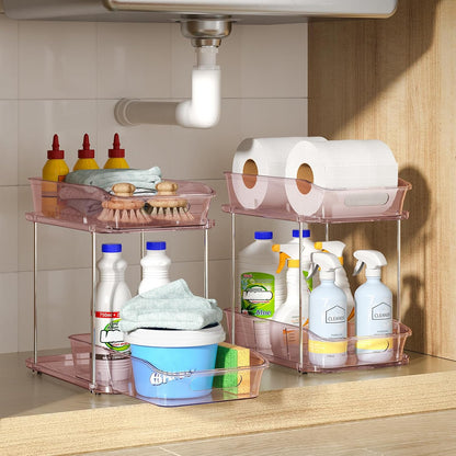 Bathroom Under Sink Organizers and Storage, Clear