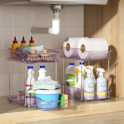 Bathroom Under Sink Organizers and Storage, Clear