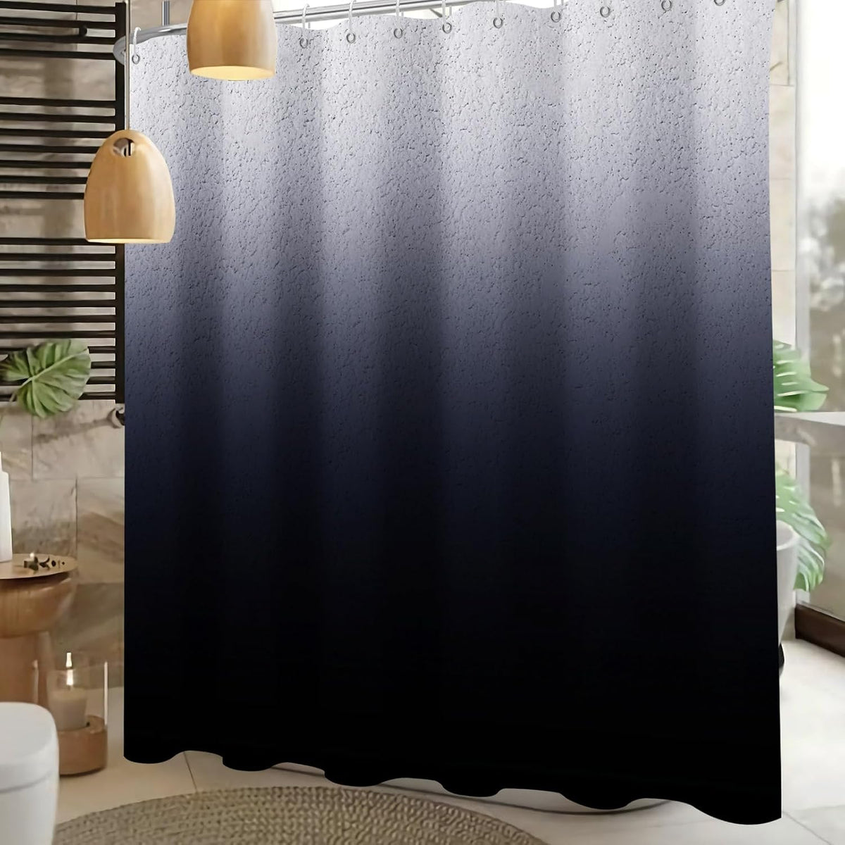 Shower Curtain Blue Eucalyptus Shower Curtains for Bathroom, Watercolor Leaf Shower Curtain Sets Waterproof Plant Shower Curtain Leaves Fabric Cloth Bathroom Curtains 72x72 inch with Hooks