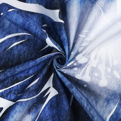 Shower Curtain Blue Eucalyptus Shower Curtains for Bathroom, Watercolor Leaf Shower Curtain Sets Waterproof Plant Shower Curtain Leaves Fabric Cloth Bathroom Curtains 72x72 inch with Hooks