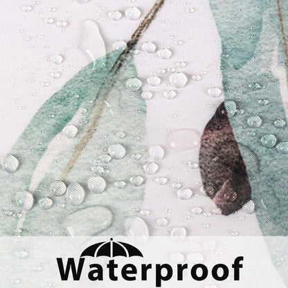 Shower Curtain Blue Eucalyptus Shower Curtains for Bathroom, Watercolor Leaf Shower Curtain Sets Waterproof Plant Shower Curtain Leaves Fabric Cloth Bathroom Curtains 72x72 inch with Hooks