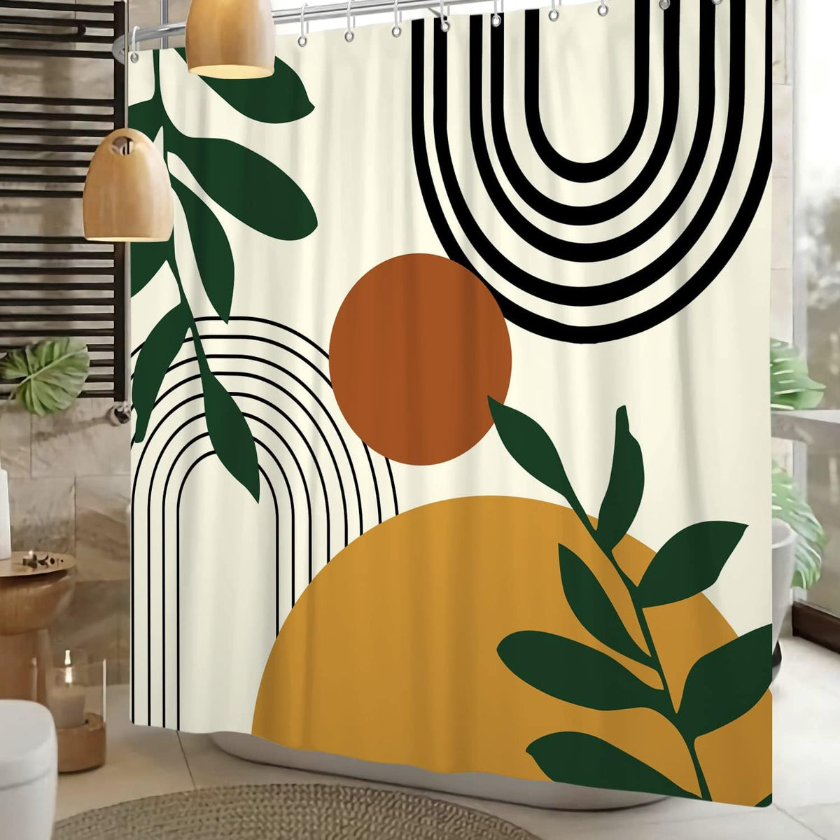 Shower Curtain Blue Eucalyptus Shower Curtains for Bathroom, Watercolor Leaf Shower Curtain Sets Waterproof Plant Shower Curtain Leaves Fabric Cloth Bathroom Curtains 72x72 inch with Hooks