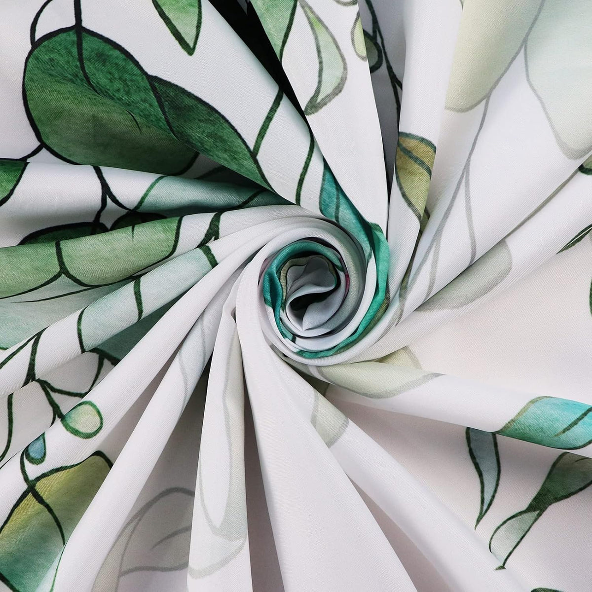 Shower Curtain Blue Eucalyptus Shower Curtains for Bathroom, Watercolor Leaf Shower Curtain Sets Waterproof Plant Shower Curtain Leaves Fabric Cloth Bathroom Curtains 72x72 inch with Hooks