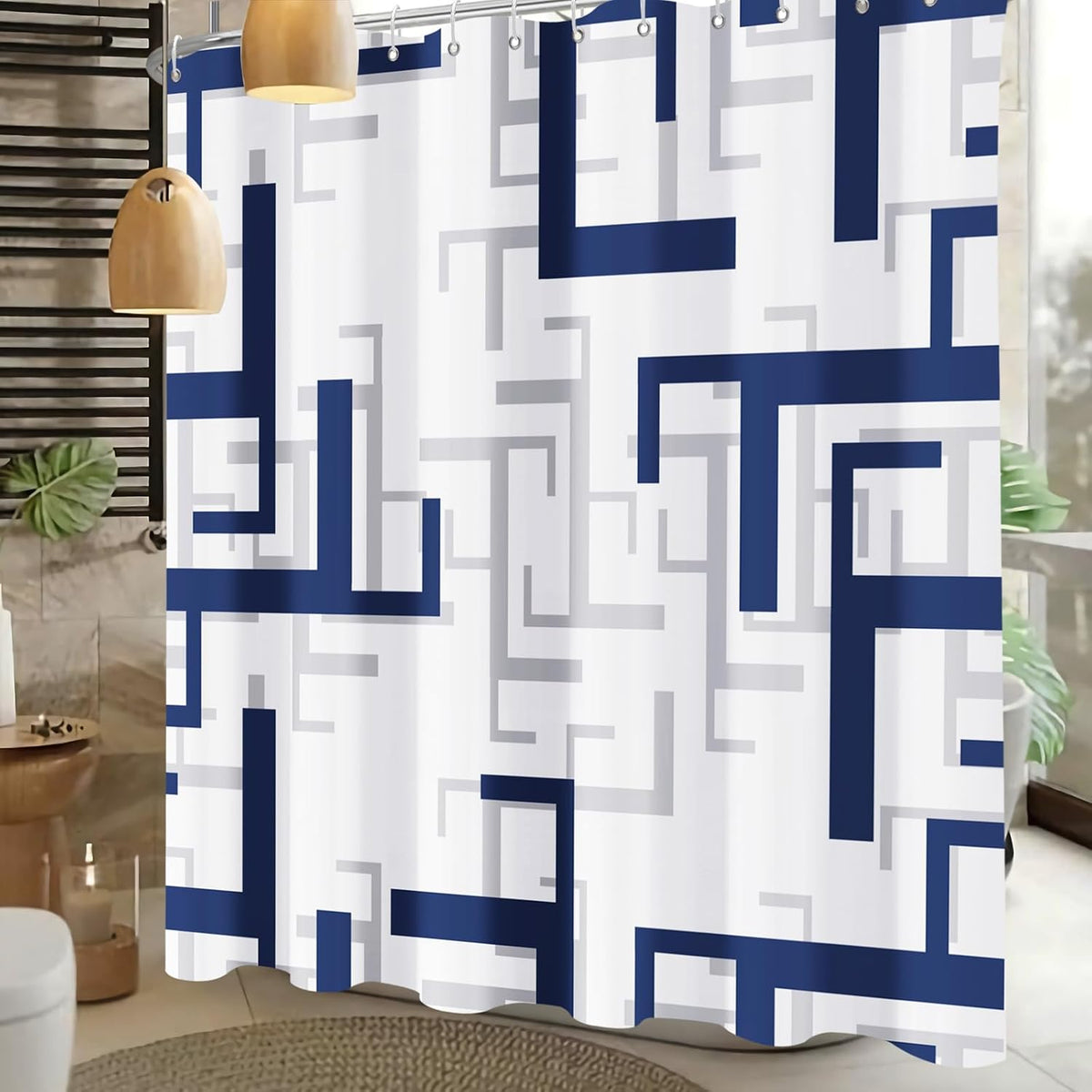 Shower Curtain Blue Eucalyptus Shower Curtains for Bathroom, Watercolor Leaf Shower Curtain Sets Waterproof Plant Shower Curtain Leaves Fabric Cloth Bathroom Curtains 72x72 inch with Hooks