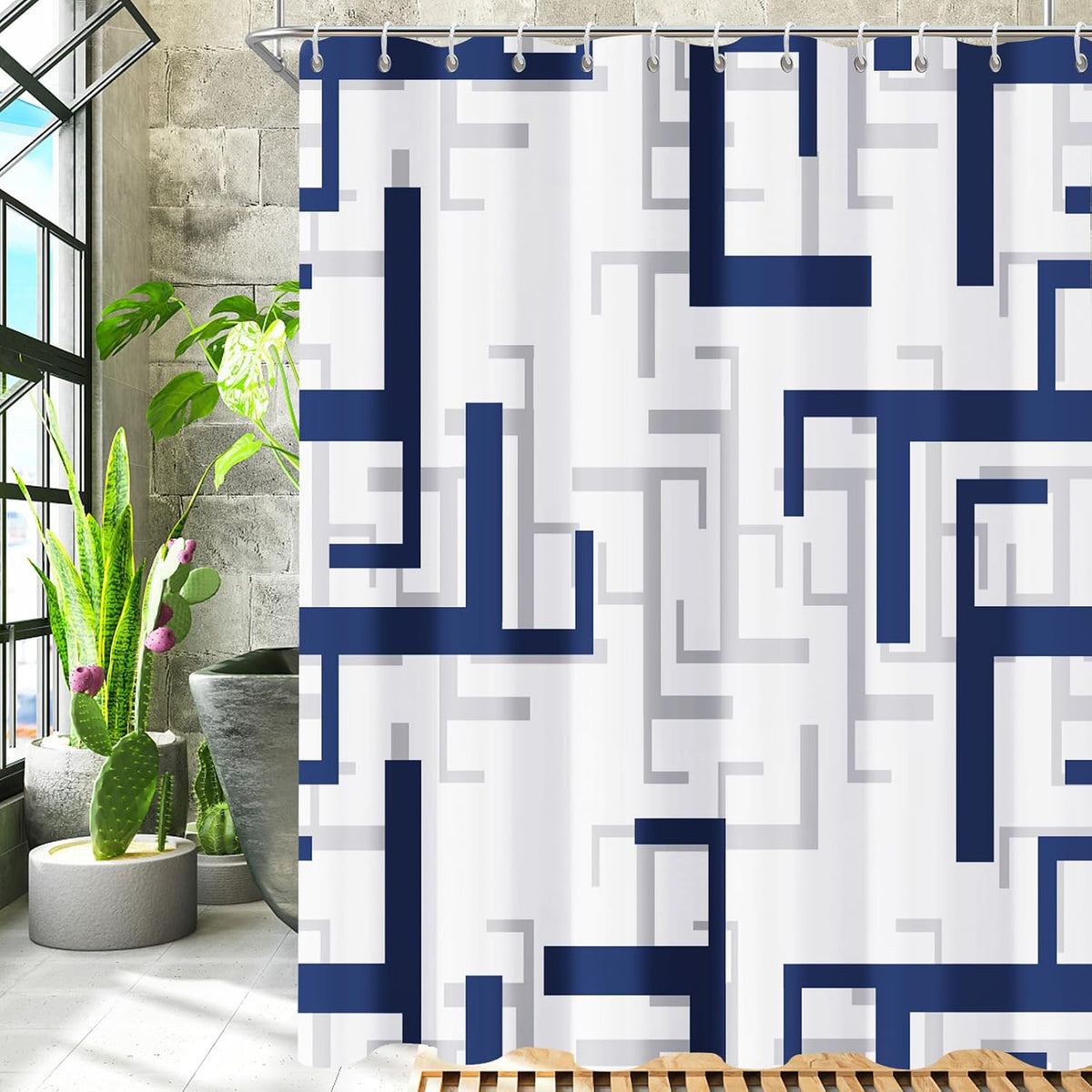Shower Curtain Blue Eucalyptus Shower Curtains for Bathroom, Watercolor Leaf Shower Curtain Sets Waterproof Plant Shower Curtain Leaves Fabric Cloth Bathroom Curtains 72x72 inch with Hooks