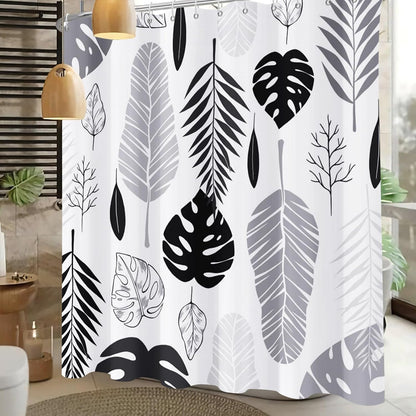 Shower Curtain Blue Eucalyptus Shower Curtains for Bathroom, Watercolor Leaf Shower Curtain Sets Waterproof Plant Shower Curtain Leaves Fabric Cloth Bathroom Curtains 72x72 inch with Hooks