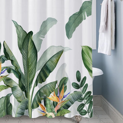 Shower Curtain Blue Eucalyptus Shower Curtains for Bathroom, Watercolor Leaf Shower Curtain Sets Waterproof Plant Shower Curtain Leaves Fabric Cloth Bathroom Curtains 72x72 inch with Hooks