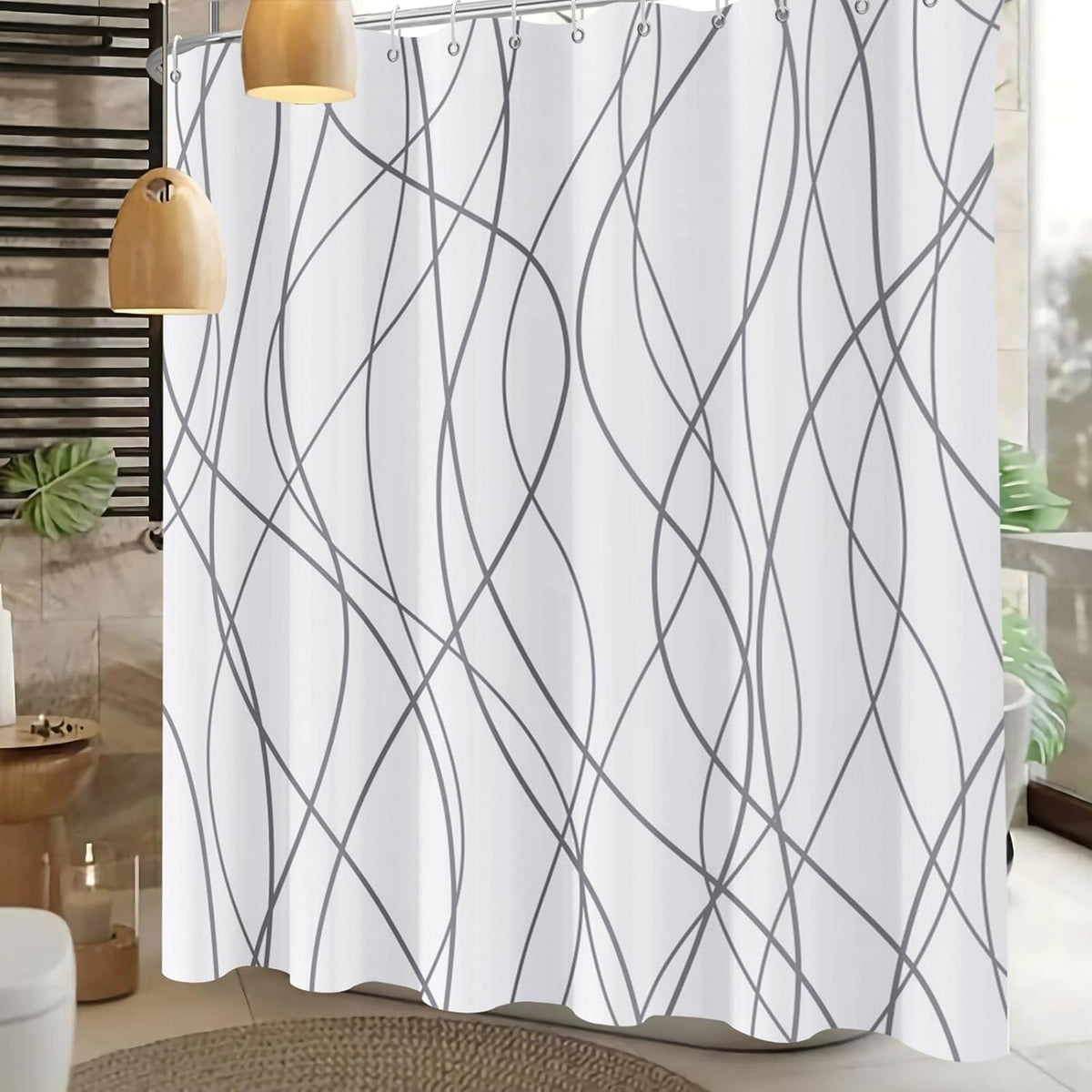 Shower Curtain Blue Eucalyptus Shower Curtains for Bathroom, Watercolor Leaf Shower Curtain Sets Waterproof Plant Shower Curtain Leaves Fabric Cloth Bathroom Curtains 72x72 inch with Hooks