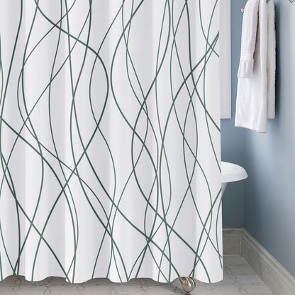Shower Curtain Blue Eucalyptus Shower Curtains for Bathroom, Watercolor Leaf Shower Curtain Sets Waterproof Plant Shower Curtain Leaves Fabric Cloth Bathroom Curtains 72x72 inch with Hooks