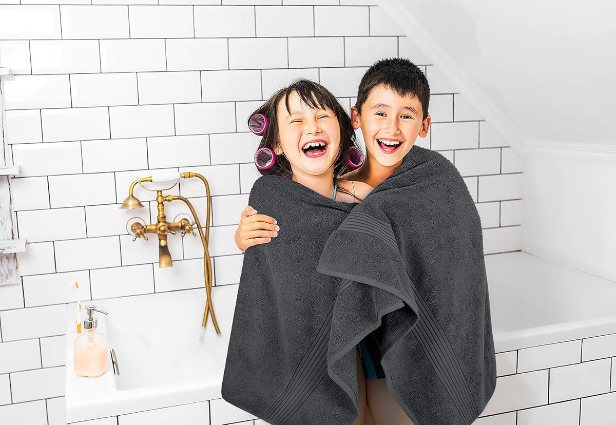 Extra Large Bath Sheets, 2 Pack, 35x70 In, Cotton, Plum | Soft Lightweight Ring Spun Cotton Shower Towel Set - Highly Absorbent, Quick-Drying, Extra Large Bath Sheets, Durable