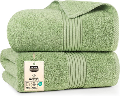 Extra Large Bath Sheets, 2 Pack, 35x70 In, Cotton, Plum | Soft Lightweight Ring Spun Cotton Shower Towel Set - Highly Absorbent, Quick-Drying, Extra Large Bath Sheets, Durable