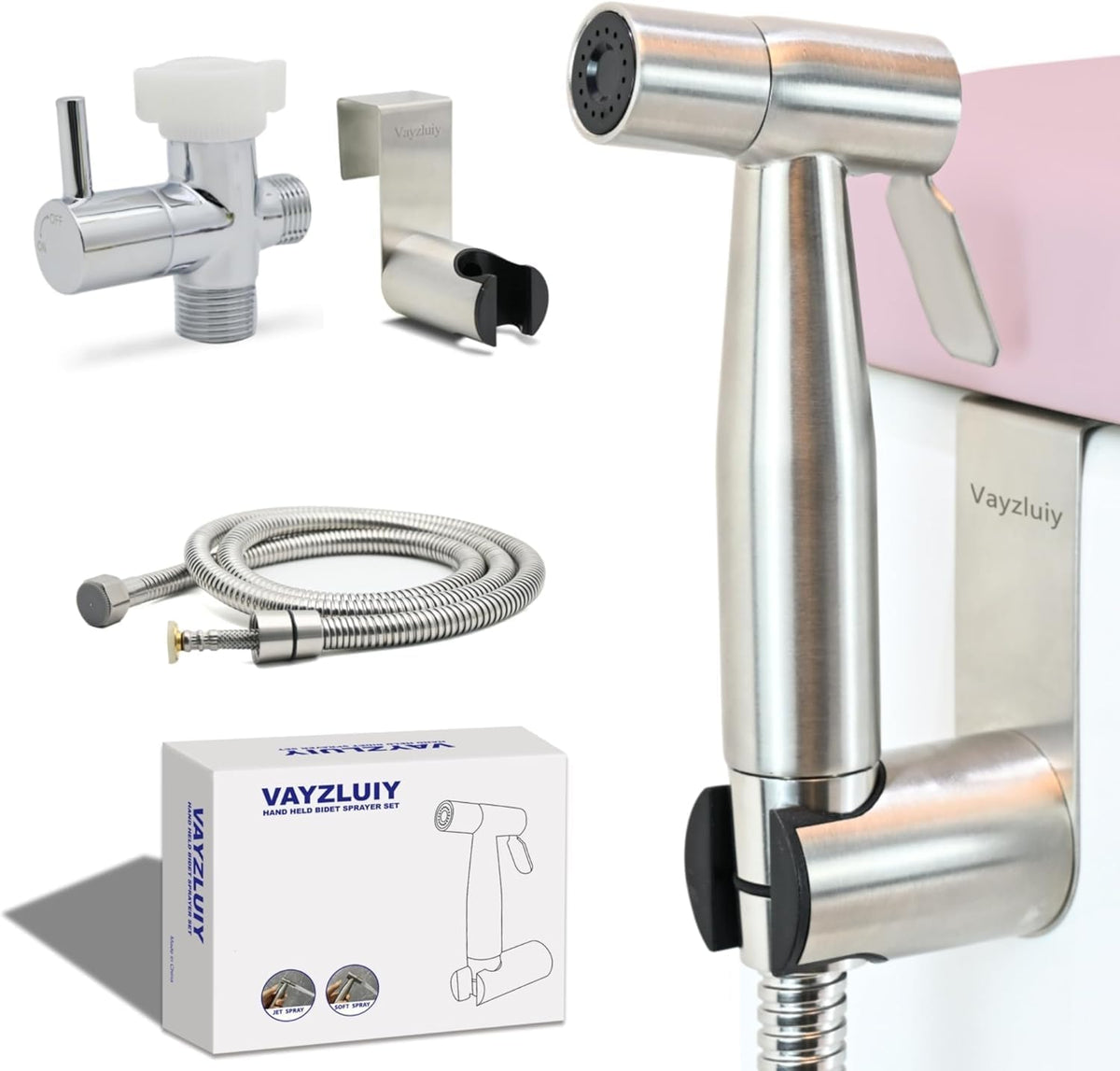 Handheld Bidet Sprayer for Toilet, Adjustable Water Pressure