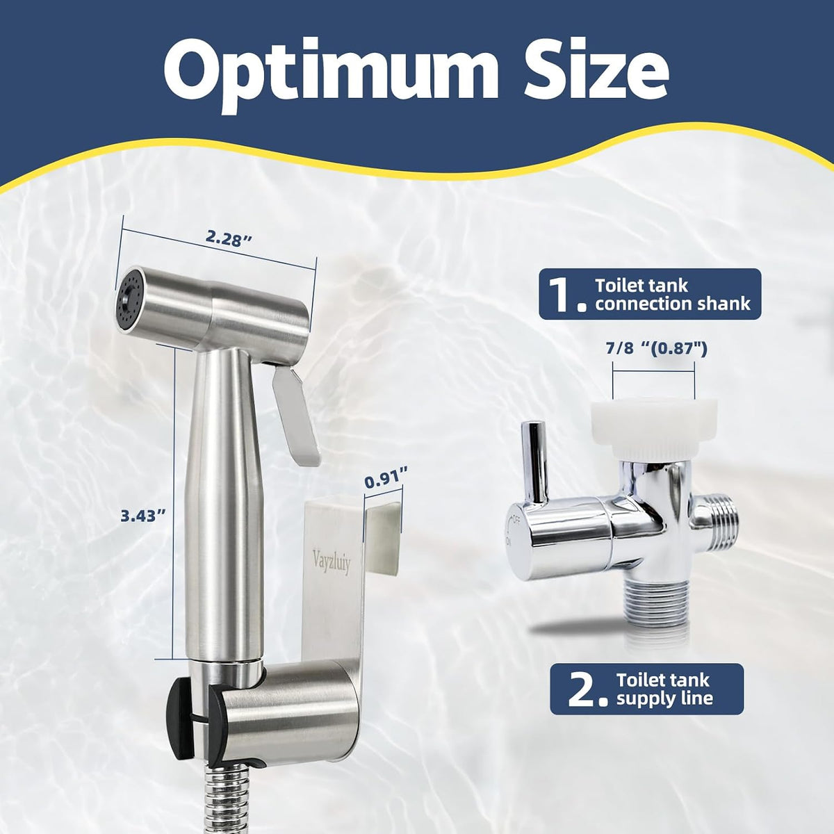 Handheld Bidet Sprayer for Toilet, Adjustable Water Pressure