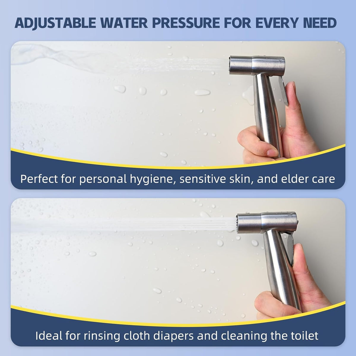 Handheld Bidet Sprayer for Toilet, Adjustable Water Pressure