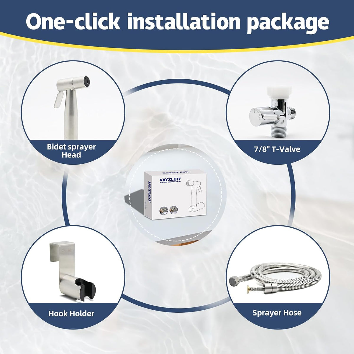 Handheld Bidet Sprayer for Toilet, Adjustable Water Pressure