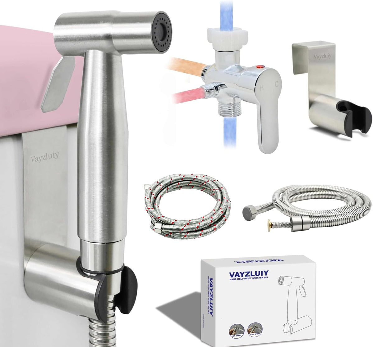 Handheld Bidet Sprayer for Toilet, Adjustable Water Pressure